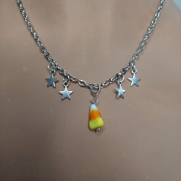 Candy Corn with Silver Star Necklace. - Picture 2 of 3
